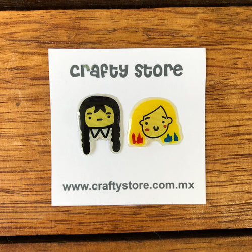 Aretes Merlina y Enid