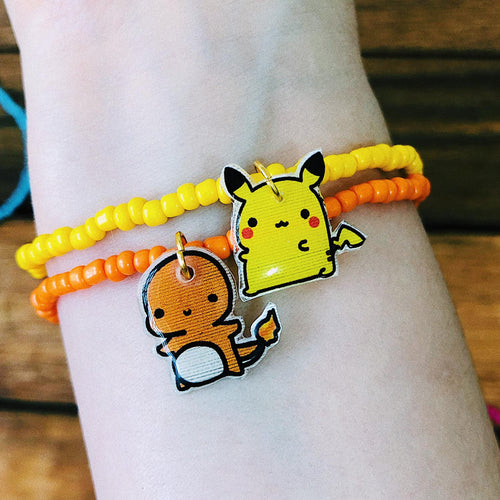 Duo Pulseras Pikachu y Charmander