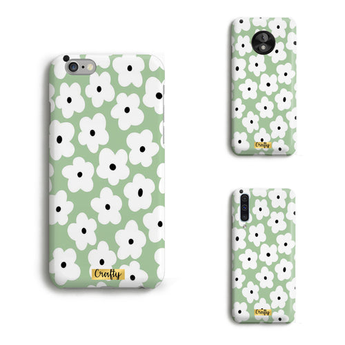 Funda Slim Mate Flores Blancas