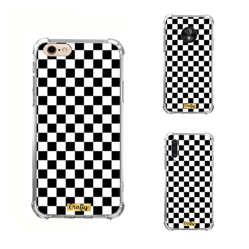 Funda Glossy Reforzada Cuadros Blanco y Negro