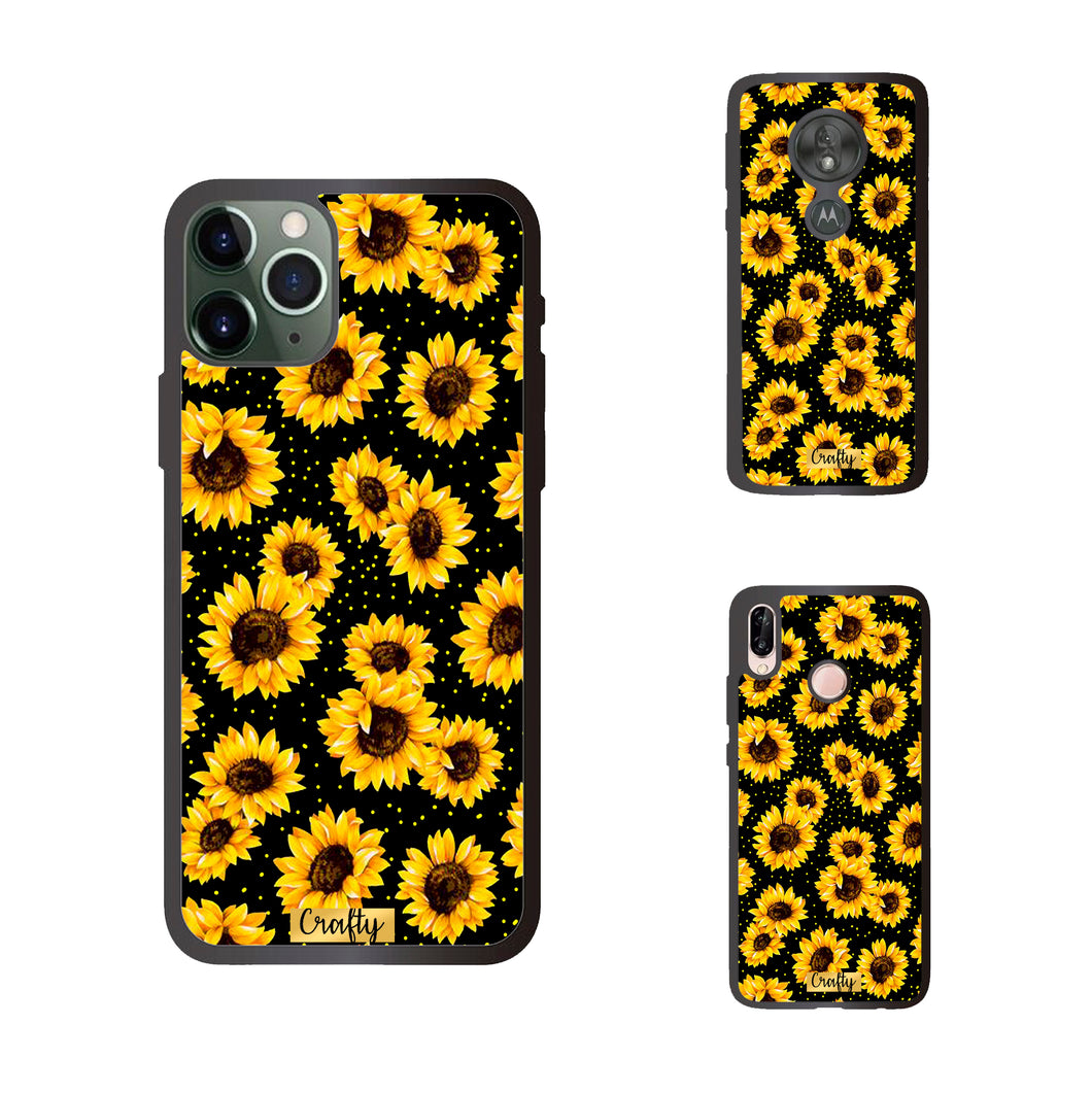 Funda Rubber Case TPU  Girasoles