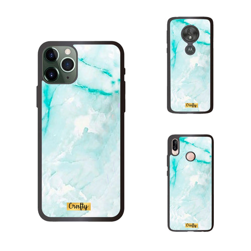 Funda Rubber Case TPU Mármol Celeste