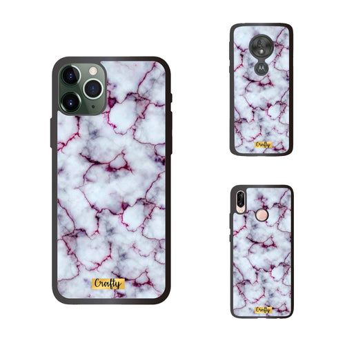Funda Rubber Case TPU Mármol Morado