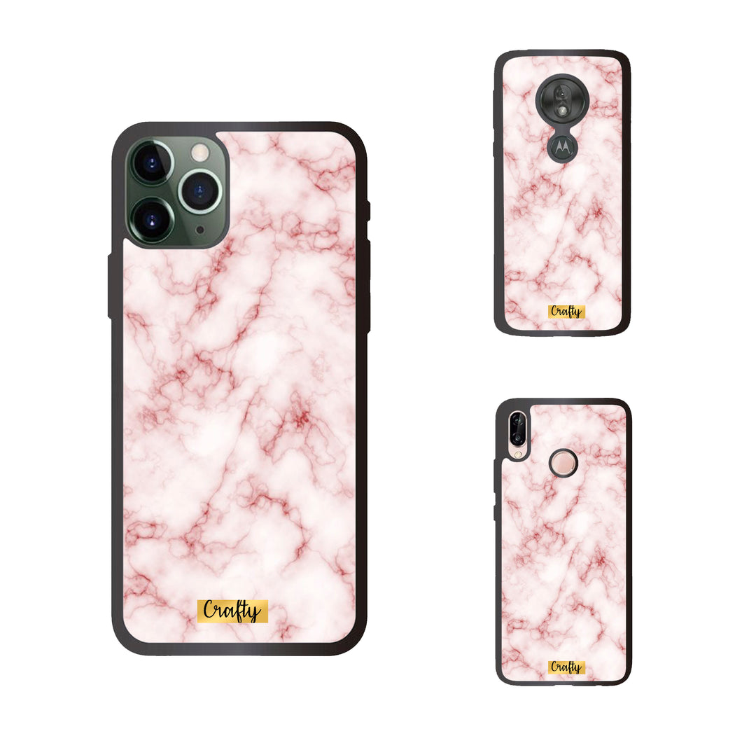 Funda Rubber Case TPU Mármol Rosado