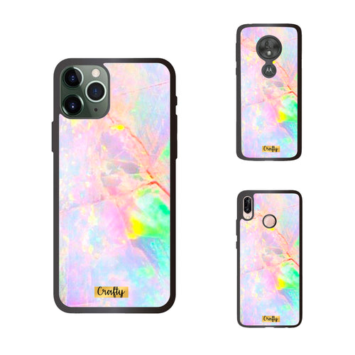 Funda Rubber Case TPU Mármol Arcoíris