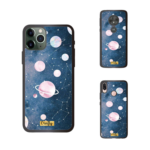 Funda Rubber Case TPU Planetas y Constelaciones