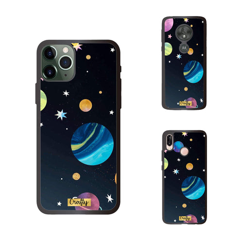 Funda Rubber Case TPU Universo y Planetas