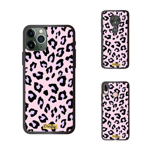 Funda Rubber Case TPU Animal Print Rosa