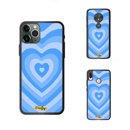 Funda Rubber Case TPU Corazon Azul