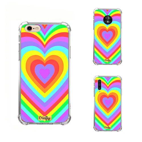 Funda Glossy Reforzada Corazón Colores
