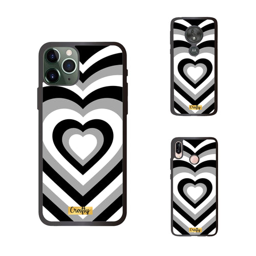Funda Rubber Case TPU Corazón Negro