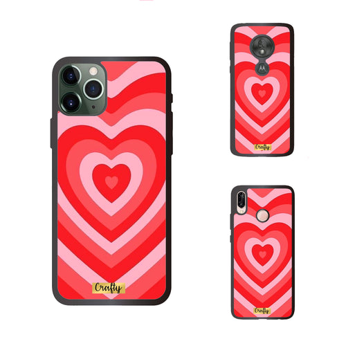 Funda Rubber Case TPU Corazon Rojo