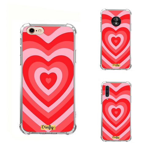 Funda Glossy Reforzada Corazon Rojo
