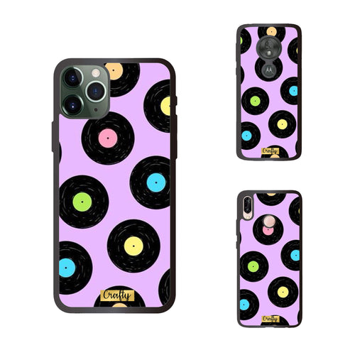 Funda Rubber Case TPU Discos Vinil