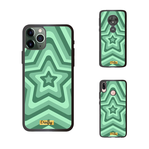 Funda Rubber Case TPU Estrella verde