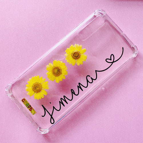 Funda Flores con Nombre #30