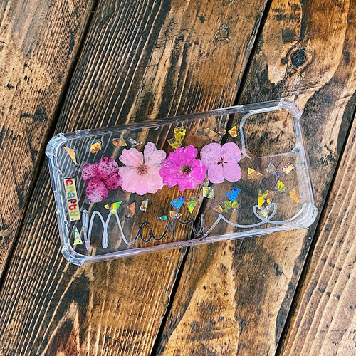 Funda Hortensia Tonos Rosa y Brillos