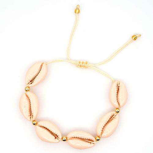 Pulsera Conchas Beige