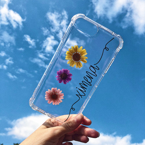 Funda Flores con Nombre #14