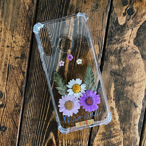 Funda Diseño Margaritas y Flor Cerezo con Nombre