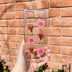 Funda Flores Margaritas y Cherry Sakura Tonos Rosados