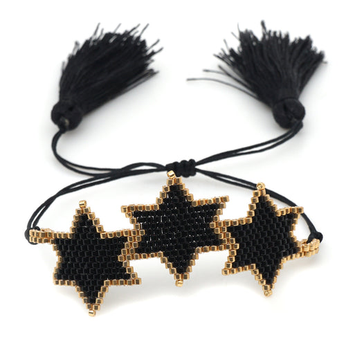 Pulsera Estrellas Negro