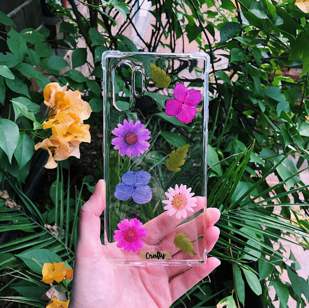 Funda Flores Tonos Rosas y Morado