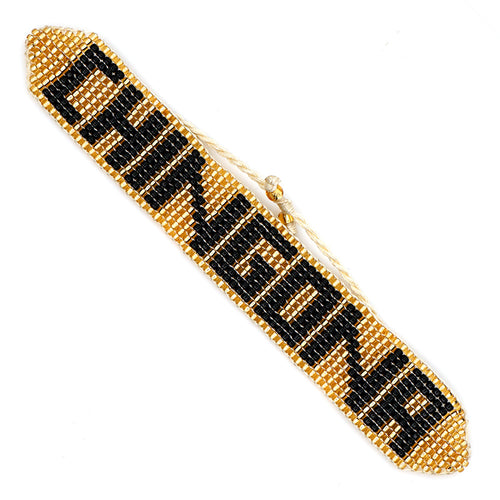 Pulsera Chingona Dorada Grande
