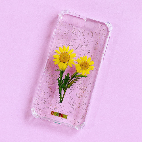 Funda Dos Flores Amarillas