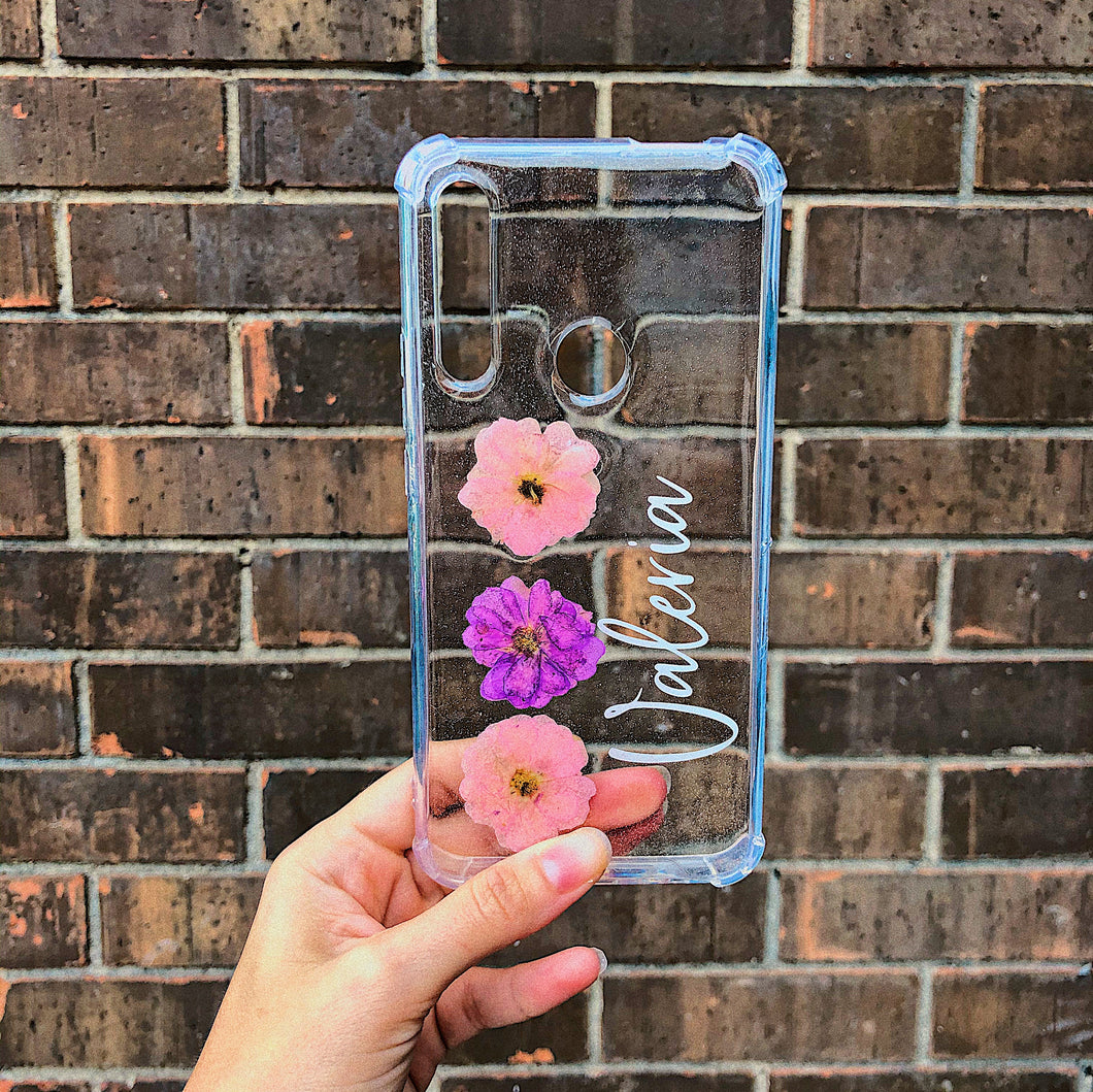 Funda Flores Morado y Rosa