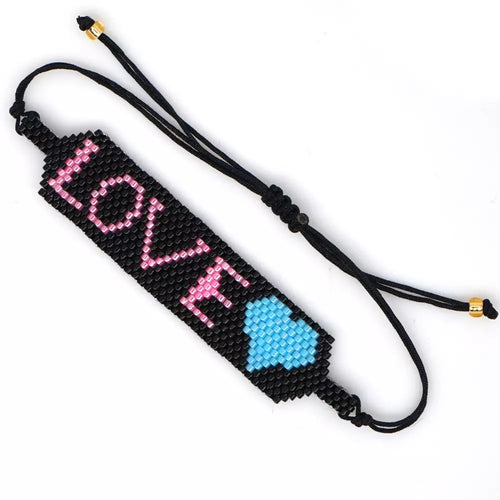 Pulsera Love Negro Corazón