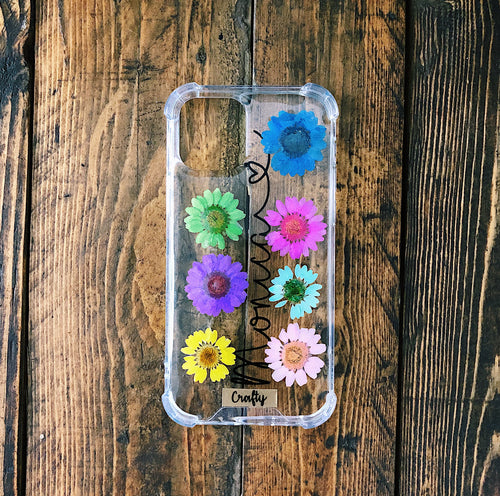 Funda Flores Colores con Nombre