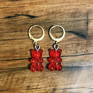 Aretes Ositos Rojo