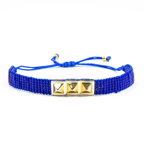 Pulsera Azul y Dorado