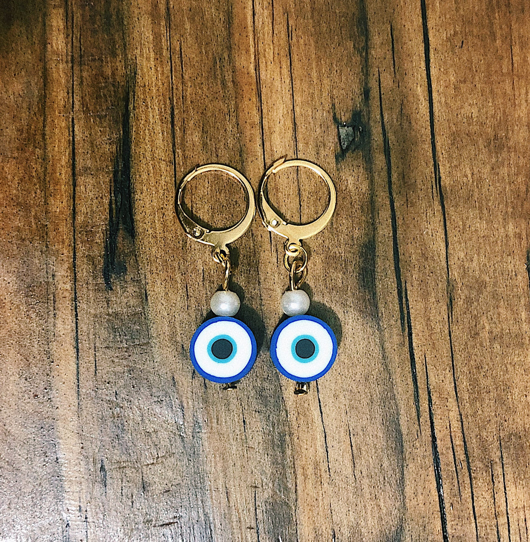 Aretes Ojo turco azul