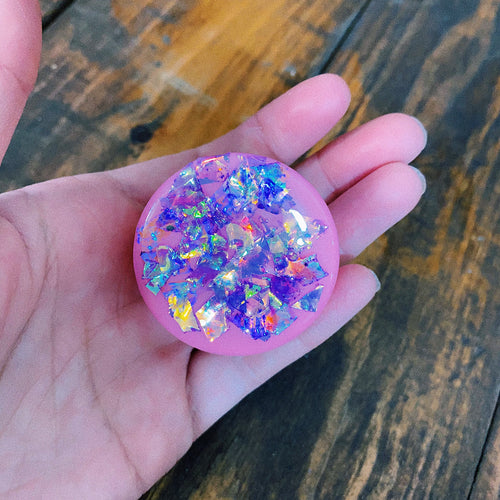 Sujetador Glitter Morado Tornasol