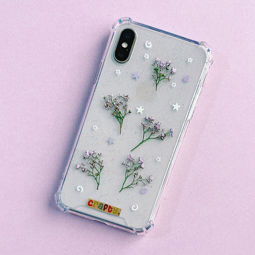 Funda Flores Lila y Brillo