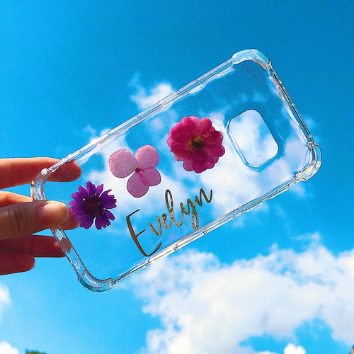 Funda Flores con Nombre #17