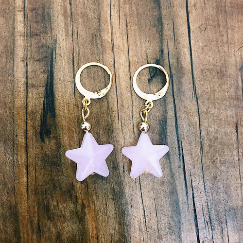 Aretes Estrella cristal rosa