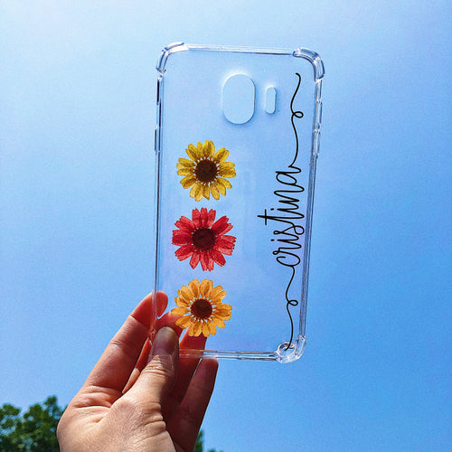 Funda Flores con Nombre #4