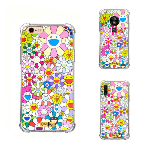 Funda Glossy Reforzada Mural Caritas sonrientes