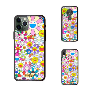 Funda Rubber Case TPU Mural Caritas sonrientes