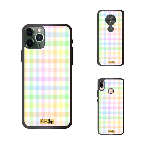 Funda Rubber Case TPU Cuadritos De Colores
