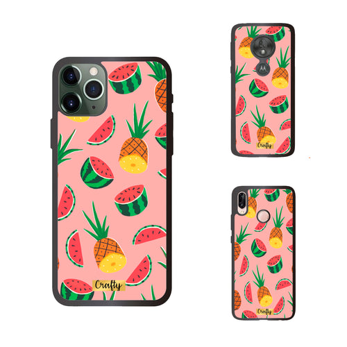 Funda Rubber Case TPU Piñas y Sandias