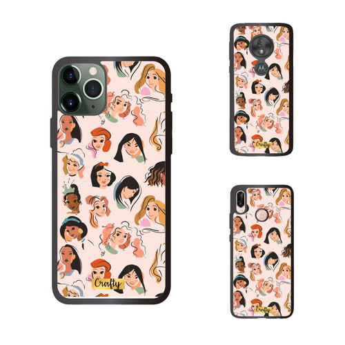 Funda Rubber Case TPU Princesas