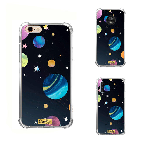 Funda Glossy Reforzada Universo y Planetas
